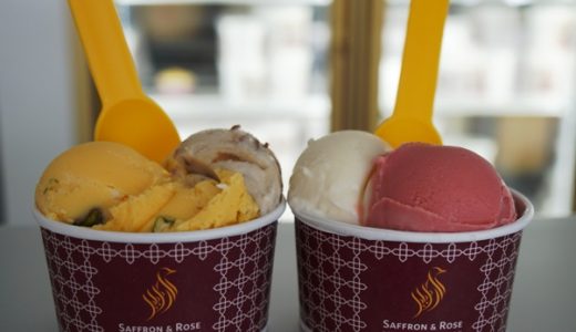 Saffron & Rose Ice Creamではローズウォーターを使った花の香りがするアイスクリームが味わえます